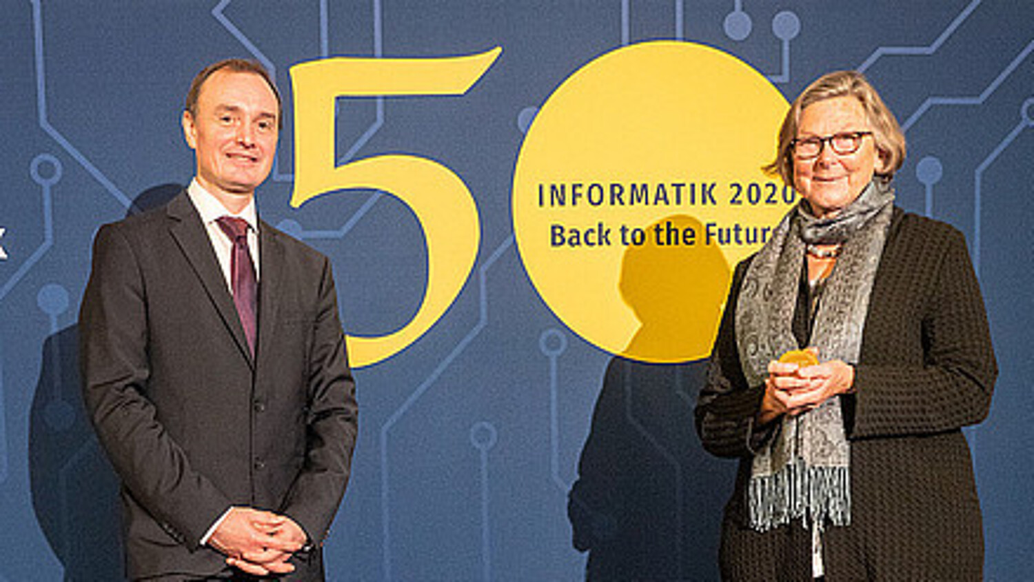Der ehemalige GI-Präsident mit Preisträgerin Christiane Floyd