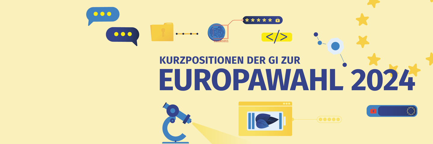Illustration zu sieben Positionen der GI zur EUROPAWAHL