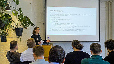 Carolin Henze (GI) beim Green Coding Workshop 