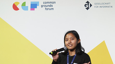 Fotot von Aurelia Kusumastuti auf dem letzten Digitalgipfel, im Rahmen des CGF