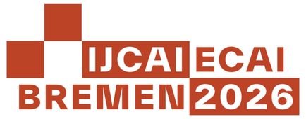 Logo der IJCAI ECAI in Orange-Weiß mit dem Zusatz Bremen 2026